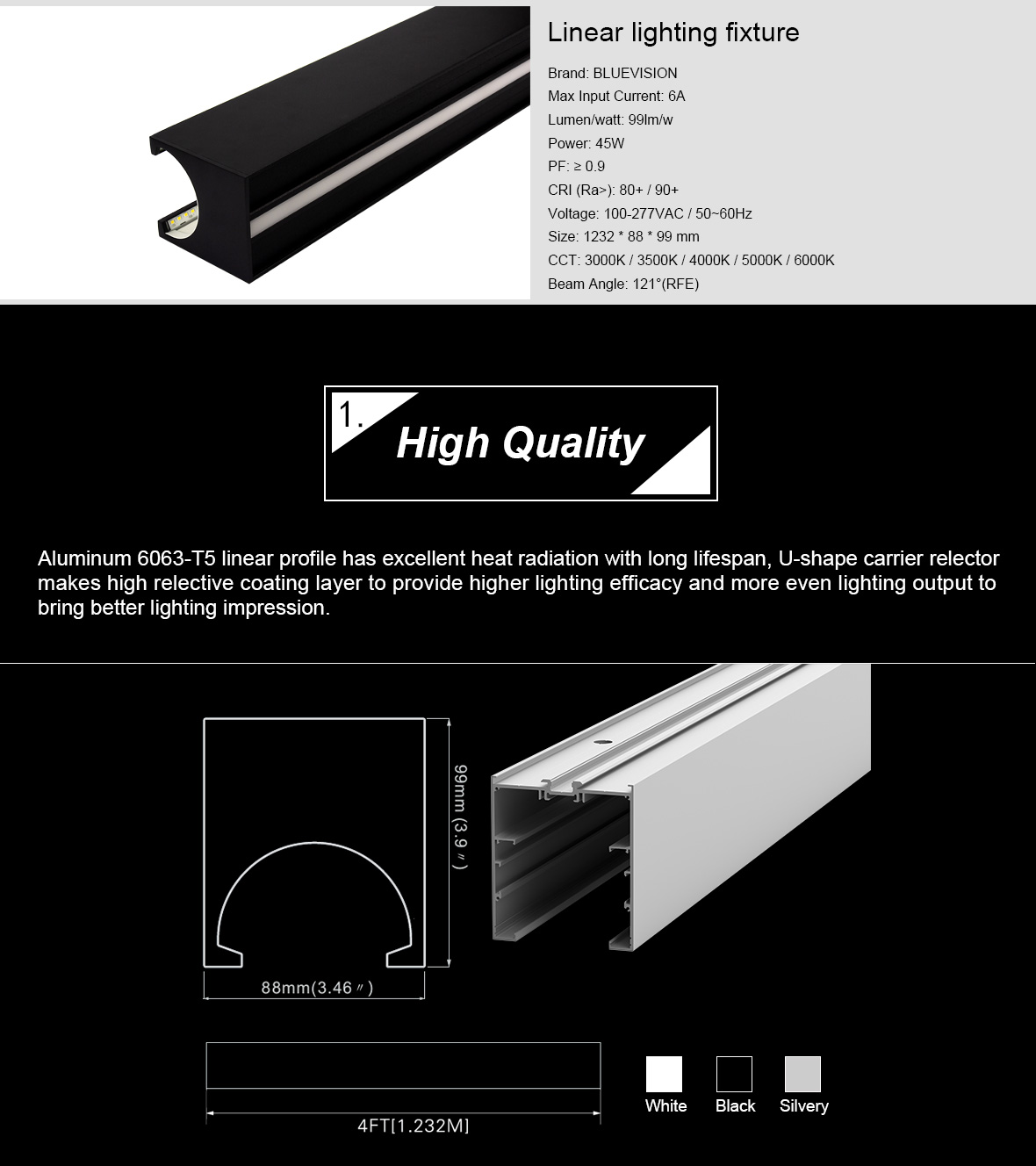 bluevision led linear light