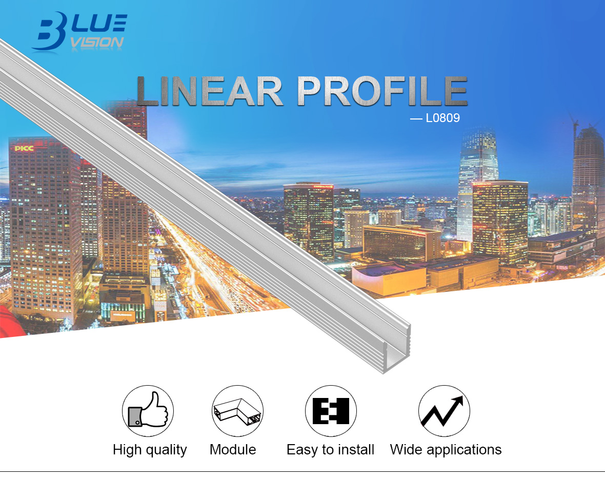 L0809 LED Linear Profile LED Aluminum Profile BlueVision LED