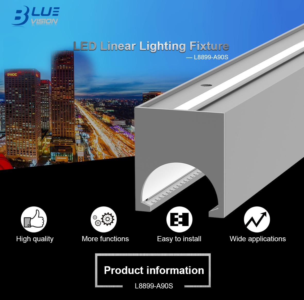 bluevision led linear light