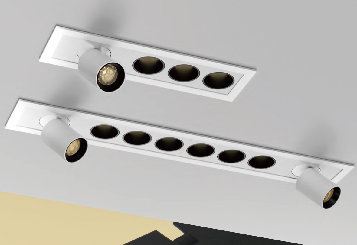 Grille Light + Spotlights: GTCP series Rim Embedded 24°/40° GTCP62-aX ...