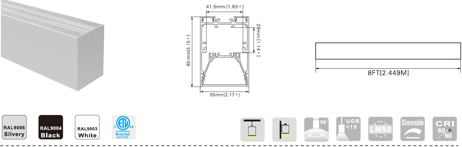 up and down led linear light